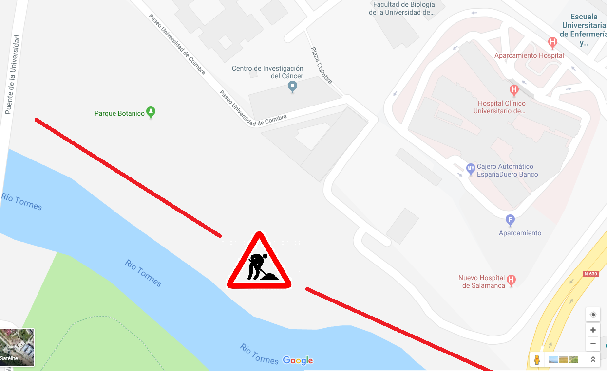 Vial que conectara el Paseo de San Vicente con la Avenida de Ramos del Manzano