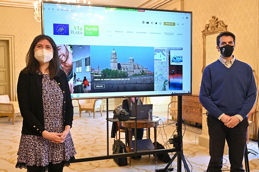 La concejala Miryam Rodriguez y el tecnico municipal Jaime Laso