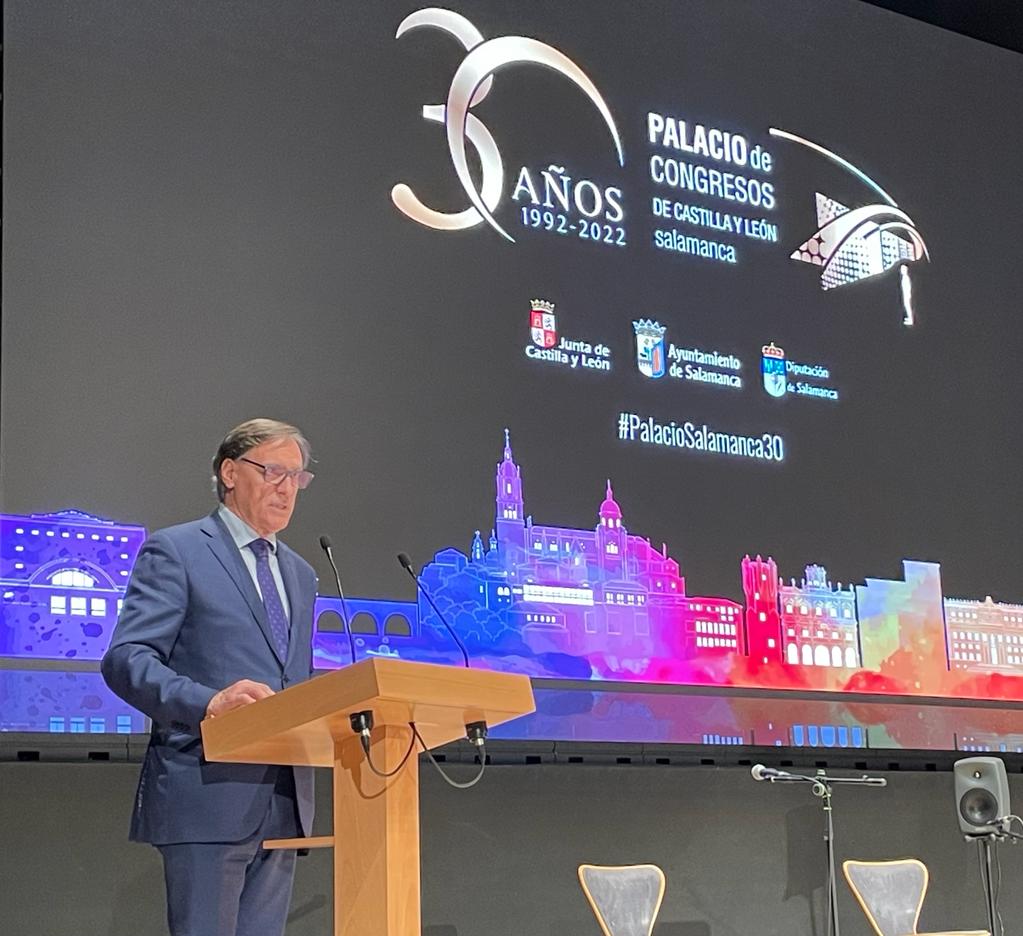 El alcalde de Salamanca en su intervencion con motivo del 30 aniversario del Palacio de Congresos