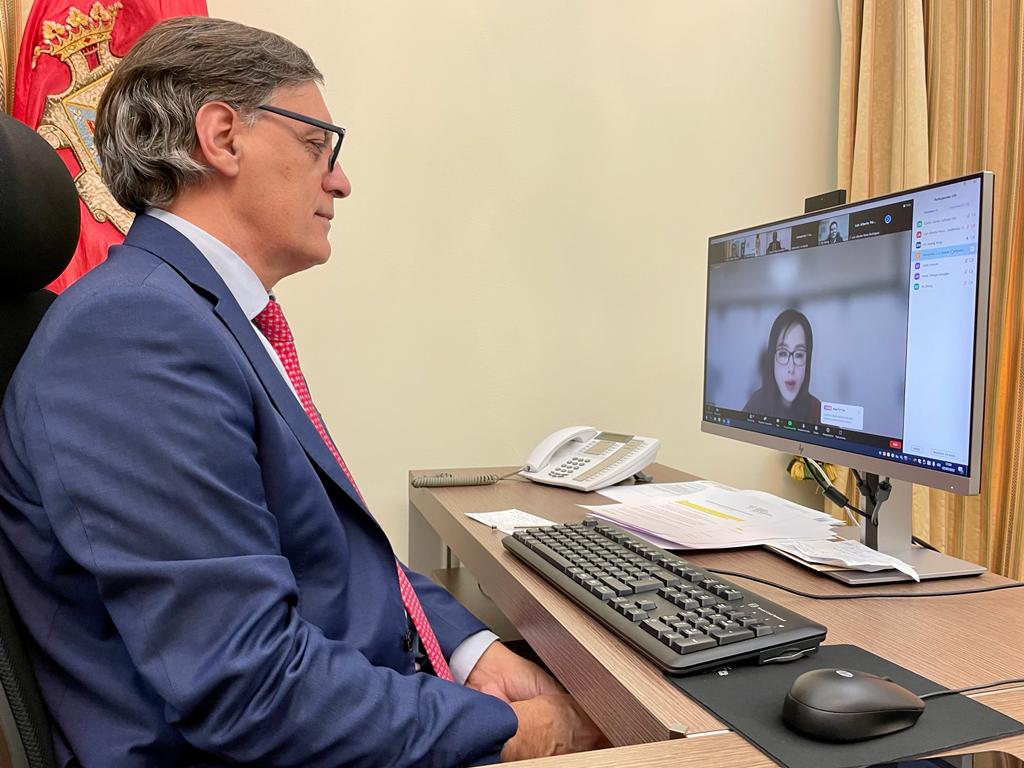 Garcia Carbayo durante su ponencia en el Conversatorio Internacional de Ciudades Patrimonio Mundial