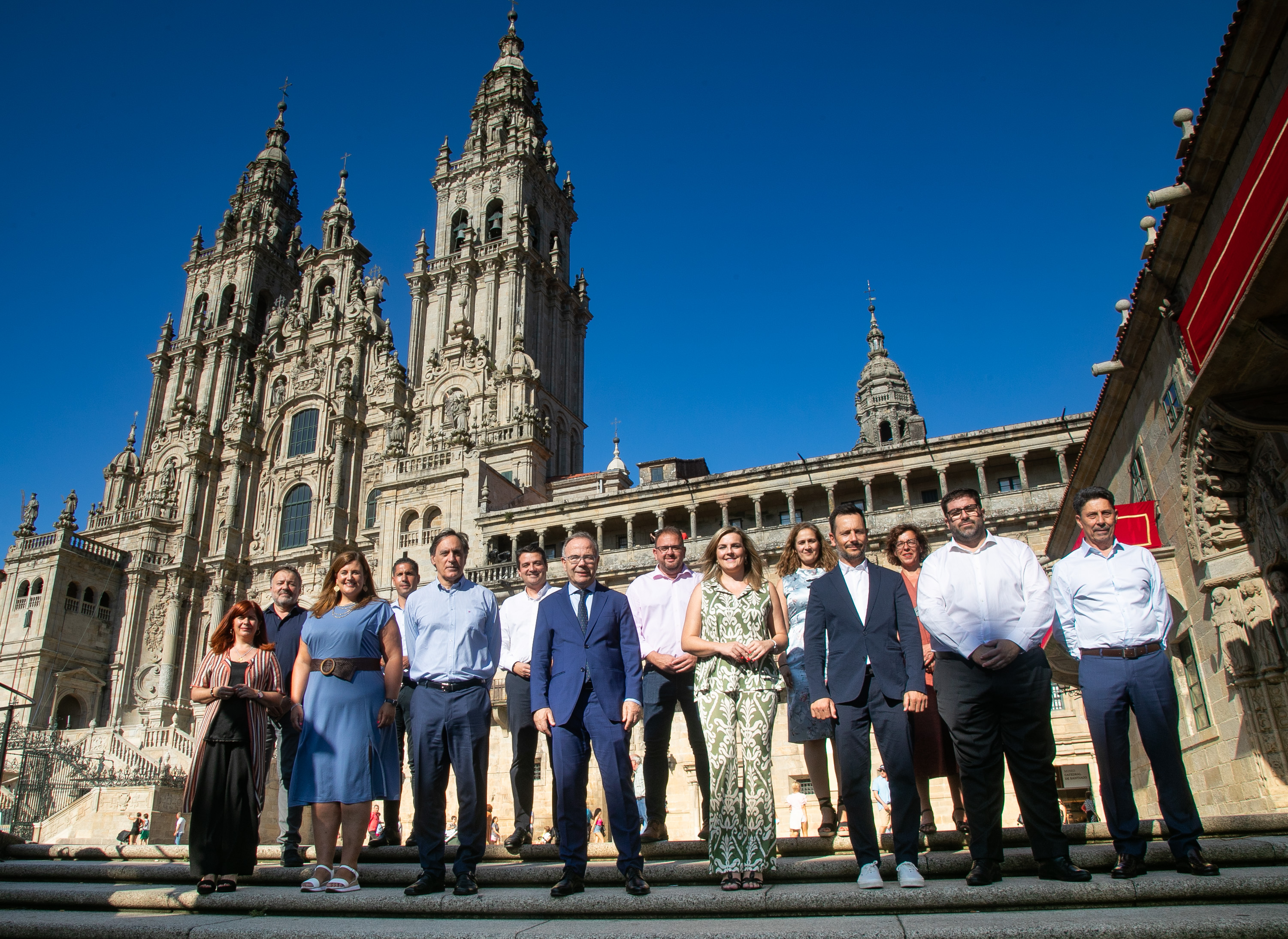Alcaldes del Grupo Ciudades Patrimonio de la Humanidad reunidos en Santiago de Compostela