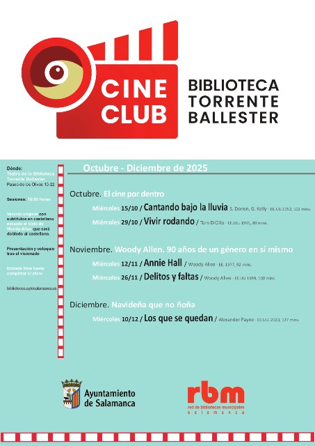 Cineclub en la Biblioteca Torrente Ballester. Octubre-Diciembre 2025